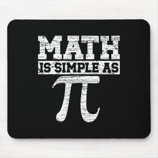 Mathematik ist einfach als Pi Mathe Lehrer Happy P Mousepad (Vorne)