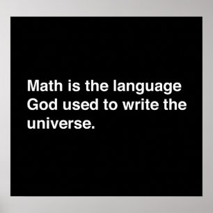 Mathematik ist Göttliche Sprache Poster