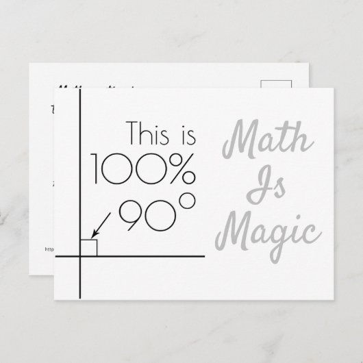 Mathematik ist magisch witzig anpassbar postkarte (Vorne/Hinten)
