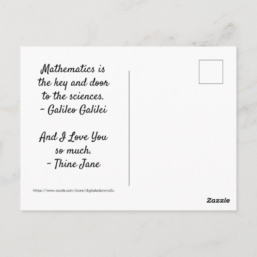 Mathematik ist magisch witzig anpassbar postkarte (Rückseite)