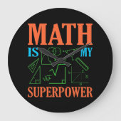 Mathematik ist Mathematiklehrer Große Wanduhr (Vorderseite)