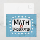 Mathematik ist unterbewertet Postkarte (Vorne/Hinten)