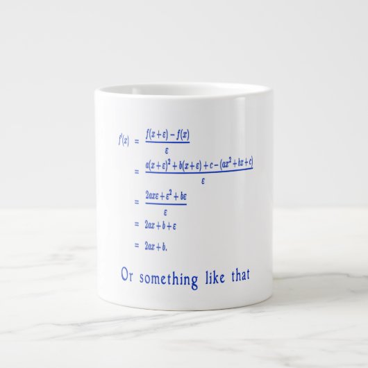 Mathematik Jumbo-Tasse (Vorderseite)