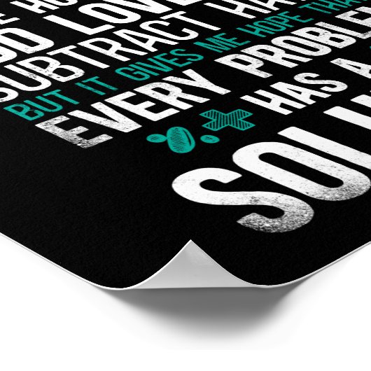 Mathematik kann mir nicht beibringen, wie man Lieb Poster (Ecke)