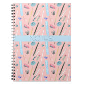 MATHEMATIK-KLASS BLAU AQUA ROSA NOTIZBUCH NOTIZBLOCK (Vorderseite)