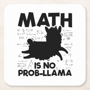 Mathematik Lama Mathematik Lehrerschule Geschenki Rechteckiger Pappuntersetzer