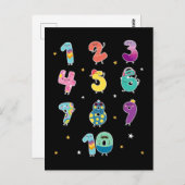 Mathematik Learning Niedlich Numbers Prek Mathemat Postkarte (Vorne/Hinten)