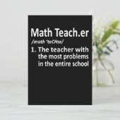 Mathematik Lehrer Definition Mathematik Mathematik Dankeskarte (Stehend Vorderseite)