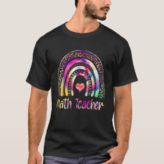 Mathematik Lehrer Gefärbte Krawatte Regenbogen Mat T-Shirt