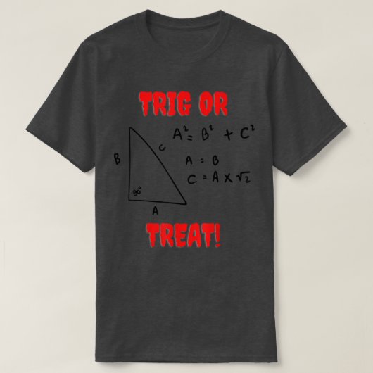Mathematik Lehrer Halloween Trig oder Leckerei Tri T-Shirt (Design vorne)