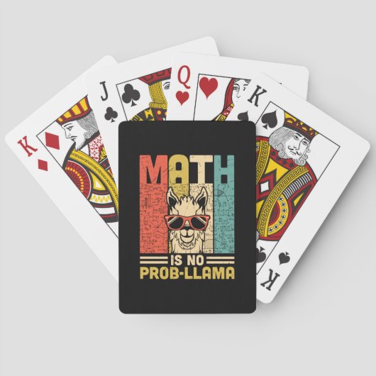Mathematik Lehrer Mathe ist kein Problem Spielkarten (Rückseite)