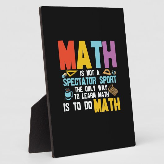 Mathematik Lehrer Mathe ist kein Spektakel Sport Fotoplatte (Seite)