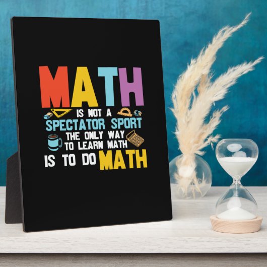 Mathematik Lehrer Mathe ist kein Spektakel Sport Fotoplatte (Seite)