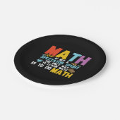 Mathematik Lehrer Mathe ist kein Spektakel Sport Pappteller (Schrägansicht)