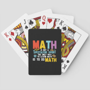 Mathematik Lehrer Mathe ist kein Spektakel Sport Spielkarten