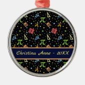 Mathematik Lehrer - Mathematics Symbols Pattern Me Ornament Aus Metall (Vorne)