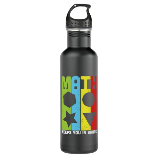 Mathematik Lehrer Mathematik Behalte Sie in Form Edelstahlflasche (Vorderseite)