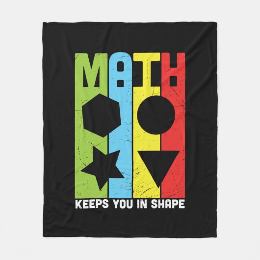 Mathematik Lehrer Mathematik Behalte Sie in Form Fleecedecke (Vorderseite)