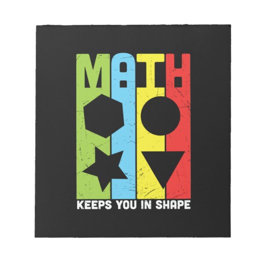 Mathematik Lehrer Mathematik Behalte Sie in Form Notizblock (Vorderseite)