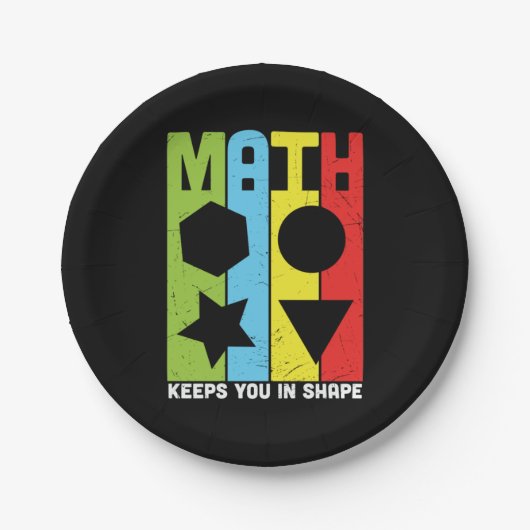 Mathematik Lehrer Mathematik Behalte Sie in Form Pappteller (Vorderseite)