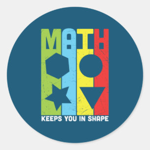 Mathematik Lehrer Mathematik Behalte Sie in Form Runder Aufkleber