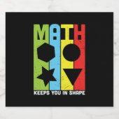 Mathematik Lehrer Mathematik Behalte Sie in Form Schaumweinetikett (Einzelnes Label)