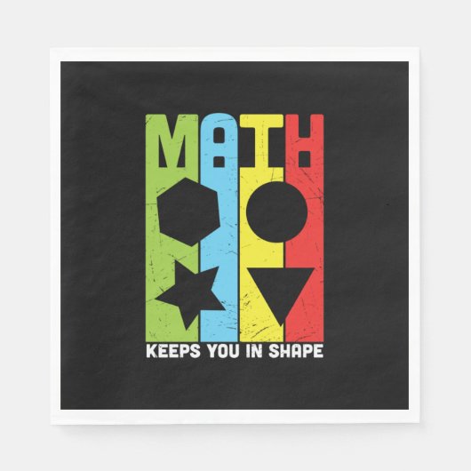 Mathematik Lehrer Mathematik Behalte Sie in Form Serviette (Vorderseite)