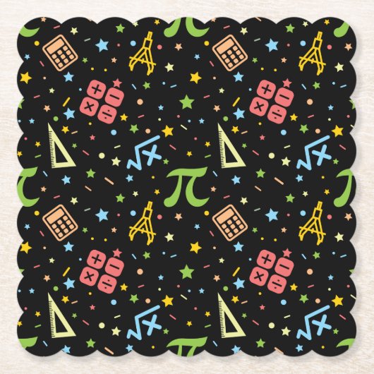 Mathematik Lehrer - Mathematik Data Geek Symbole Untersetzer (Vorderseite)