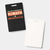 Mathematik Lehrer Mathematik ist wichtig Ausweis (Vorder- & Rückseite)