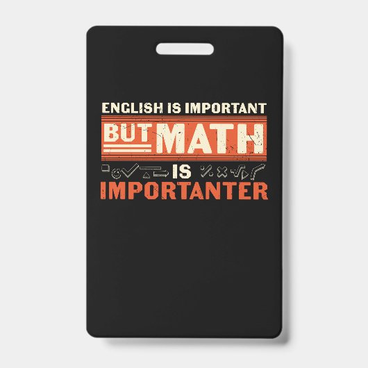 Mathematik Lehrer Mathematik ist wichtig Ausweis (Vorderseite)