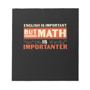 Mathematik Lehrer Mathematik ist wichtig Notizblock