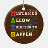 Mathematik Lehrer Mathematik Keramik Ornament (Hinten)