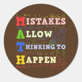 Mathematik Lehrer Mathematik Runder Aufkleber (Vorderseite)