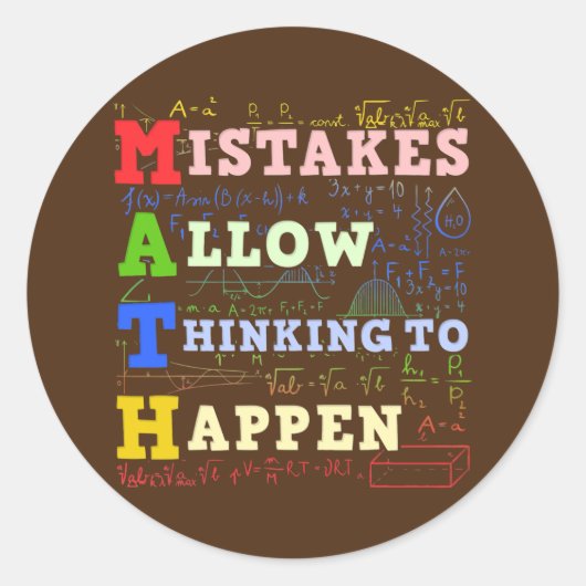 Mathematik Lehrer Mathematik Runder Aufkleber (Vorderseite)