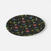 Mathematik Lehrer - Muster der mathematischen Symb Pappteller (Schrägansicht)