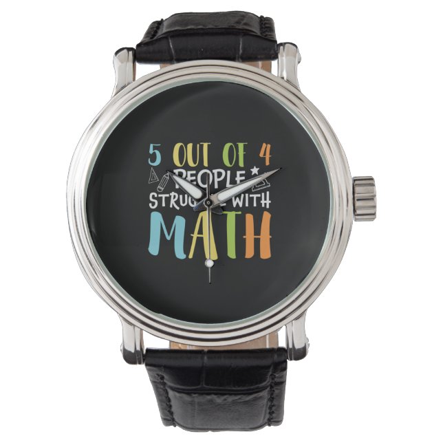 Mathematik Lehrerkampf mit Mathematik Armbanduhr (Vorderseite)