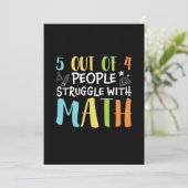 Mathematik Lehrerkampf mit Mathematik Einladung (Stehend Vorderseite)
