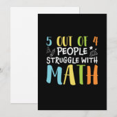 Mathematik Lehrerkampf mit Mathematik Feiertagskarte (Vorne/Hinten)