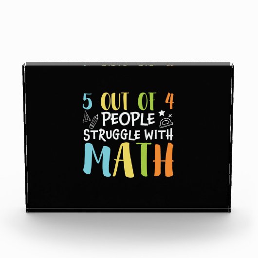 Mathematik Lehrerkampf mit Mathematik Fotoblock (Vorderseite)