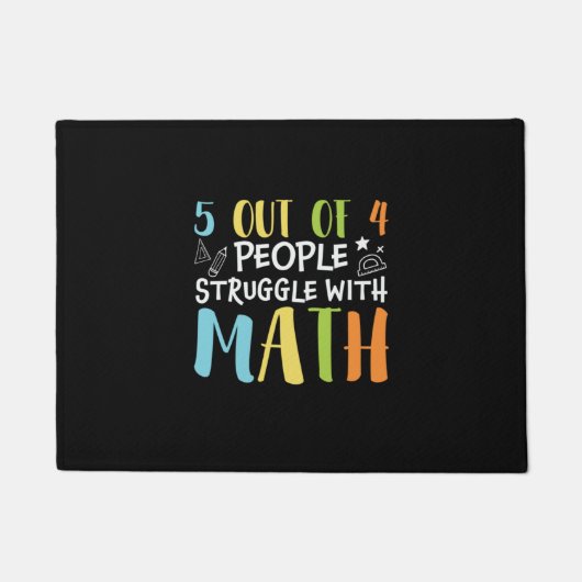 Mathematik Lehrerkampf mit Mathematik Fußmatte (Vorderseite)