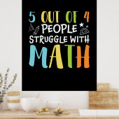 Mathematik Lehrerkampf mit Mathematik Poster (Küche)