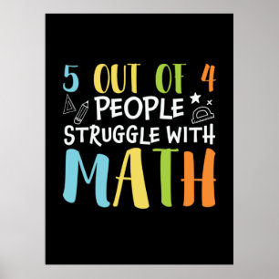 Mathematik Lehrerkampf mit Mathematik Poster