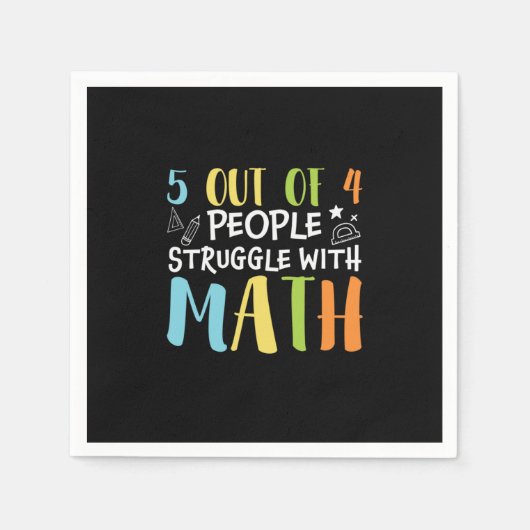 Mathematik Lehrerkampf mit Mathematik Serviette (Vorderseite)