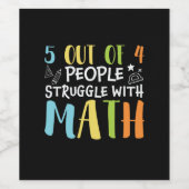 Mathematik Lehrerkampf mit Mathematik Weinetikett (Einzelnes Label)