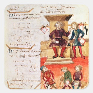 Mathematik-Lektion, von einer mathematischen Quadratischer Aufkleber