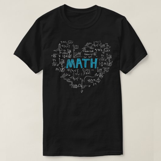 Mathematik Liebhaber Herz Mathematik Geek Geschenk T-Shirt (Design vorne)
