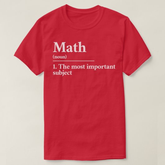 Mathematik lustige Definition 1 T-Shirt (Design vorne)