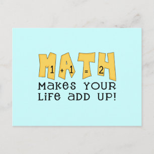 Mathematik macht Ihr Leben zu Geschenken und Triko Postkarte