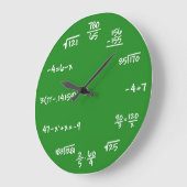 Mathematik Math Chalkboard Wall Clock Große Wanduhr (Winkel)