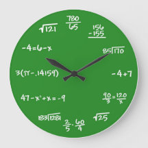 Mathematik Math Chalkboard Wall Clock